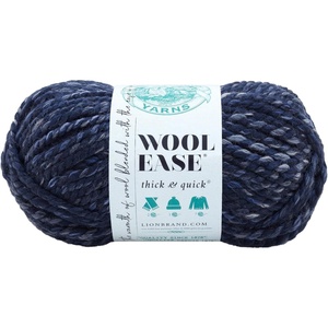 Lion Brand Yarn, Wool-Ease Thick & Quick Yarn, Celebration, White, 3 Pack | Super Bulky Wool Acrylic Blend Fiber for Soft Hats, Sweaters, Chunky Blankets, Yarn for Crochet, Knitting, Crafts, Weaving(River Run)