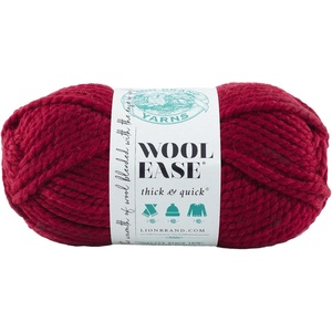 Lion Brand Yarn Wool-Ease Thick and Quick Yarn, Soft and Bulky Yarn for Knitting, Crocheting, and Crafting, 3 Pack, Abalone | Super Bulky Wool Acrylic Blend Fiber for Soft Hats, Sweaters, Chunky Blankets, Yarn for Crochet, Knitting, Crafts, Weaving(Cranberry)