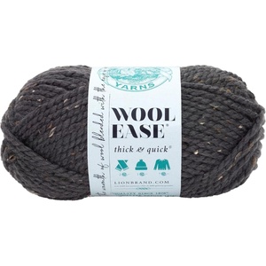 Lion Brand Yarn Wool-Ease Thick and Quick Yarn, Soft and Bulky Yarn for Knitting, Crocheting, and Crafting, 3 Pack, Abalone | Super Bulky Wool Acrylic Blend Fiber for Soft Hats, Sweaters, Chunky Blankets, Yarn for Crochet, Knitting, Crafts, Weaving(Graphite)