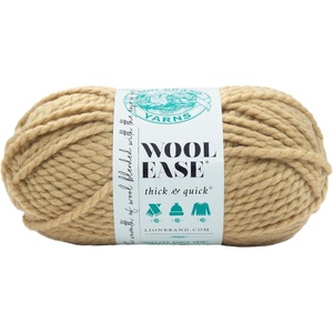 Lion Brand Yarn Wool-Ease Thick and Quick Yarn, Soft and Bulky Yarn for Knitting, Crocheting, and Crafting, 3 Pack, Abalone | Super Bulky Wool Acrylic Blend Fiber for Soft Hats, Sweaters, Chunky Blankets, Yarn for Crochet, Knitting, Crafts, Weaving(Peanut)