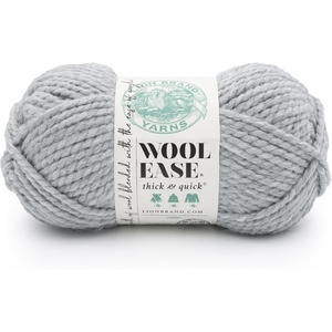 Lion Brand Yarn Wool-Ease Thick and Quick Yarn, Soft and Bulky Yarn for Knitting, Crocheting, and Crafting, 3 Pack, Abalone | Super Bulky Wool Acrylic Blend Fiber for Soft Hats, Sweaters, Chunky Blankets, Yarn for Crochet, Knitting, Crafts, Weaving(Sweatshirt Grey)