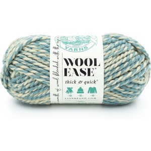 Lion Brand Yarn Wool-Ease Thick and Quick Yarn, Soft and Bulky Yarn for Knitting, Crocheting, and Crafting, 3 Pack, Abalone | Super Bulky Wool Acrylic Blend Fiber for Soft Hats, Sweaters, Chunky Blankets, Yarn for Crochet, Knitting, Crafts, Weaving(Rapids)