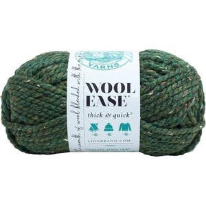 Lion Brand Yarn Wool-Ease Thick and Quick Yarn, Soft and Bulky Yarn for Knitting, Crocheting, and Crafting, 3 Pack, Abalone | Super Bulky Wool Acrylic Blend Fiber for Soft Hats, Sweaters, Chunky Blankets, Yarn for Crochet, Knitting, Crafts, Weaving(Kale)