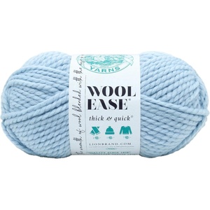 Lion Brand Yarn Wool-Ease Thick and Quick Yarn, Soft and Bulky Yarn for Knitting, Crocheting, and Crafting, 3 Pack, Abalone | Super Bulky Wool Acrylic Blend Fiber for Soft Hats, Sweaters, Chunky Blankets, Yarn for Crochet, Knitting, Crafts, Weaving(Glacier)