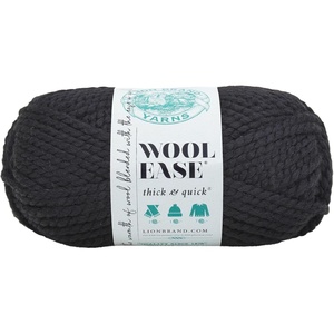 Lion Brand Yarn Wool-Ease Thick and Quick Yarn, Soft and Bulky Yarn for Knitting, Crocheting, and Crafting, 3 Pack, Abalone | Super Bulky Wool Acrylic Blend Fiber for Soft Hats, Sweaters, Chunky Blankets, Yarn for Crochet, Knitting, Crafts, Weaving(Black)