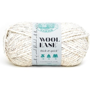 Lion Brand Yarn Wool-Ease Thick and Quick Yarn, Soft and Bulky Yarn for Knitting, Crocheting, and Crafting, 3 Pack, Abalone | Super Bulky Wool Acrylic Blend Fiber for Soft Hats, Sweaters, Chunky Blankets, Yarn for Crochet, Knitting, Crafts, Weaving(Wheat)