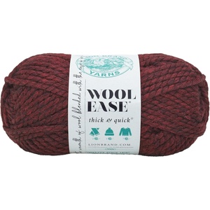 Lion Brand Yarn Wool-Ease Thick and Quick Yarn, Soft and Bulky Yarn for Knitting, Crocheting, and Crafting, 3 Pack, Abalone | Super Bulky Wool Acrylic Blend Fiber for Soft Hats, Sweaters, Chunky Blankets, Yarn for Crochet, Knitting, Crafts, Weaving(Claret)