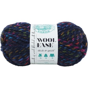 Lion Brand Yarn Wool-Ease Thick and Quick Yarn, Soft and Bulky Yarn for Knitting, Crocheting, and Crafting, 3 Pack, Abalone | Super Bulky Wool Acrylic Blend Fiber for Soft Hats, Sweaters, Chunky Blankets, Yarn for Crochet, Knitting, Crafts, Weaving(City Lights)