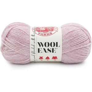 Lion Brand Yarn Wool-Ease Yarn, Worsted-Weight Yarn for Knitting and Crocheting, 1 Pack, White/Multi(Blush Heather)