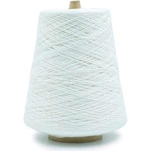 Silk City Fibers, 3/2 Perle Mercerized Cotton Yarn for Machine Knitting, Weaving and Crochet, Ivory, 1 Cone, Designer Yarn for Premium Garments, Delicate Shawls and Fine Weight Projects(Pure White)