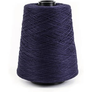 Silk City Fibers, 5/2 Perle Mercerized Cotton Yarn for Machine Knitting, Weaving and Crochet, Hemp, 1 Cone, Designer Yarn for Premium Garments, Delicate Shawls and Fingering Weight Projects(Dark Navy)