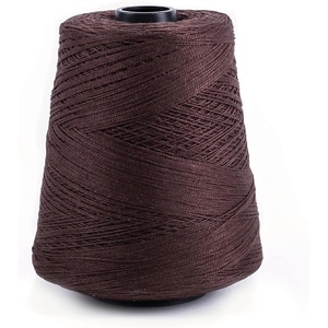 Silk City Fibers, 5/2 Perle Mercerized Cotton Yarn for Machine Knitting, Weaving and Crochet, Hemp, 1 Cone, Designer Yarn for Premium Garments, Delicate Shawls and Fingering Weight Projects(Dark Truffles)