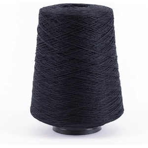 Silk City Fibers, 5/2 Perle Mercerized Cotton Yarn for Machine Knitting, Weaving and Crochet, Hemp, 1 Cone, Designer Yarn for Premium Garments, Delicate Shawls and Fingering Weight Projects(Black)