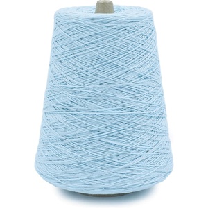Silk City Fibers, 5/2 Perle Mercerized Cotton Yarn for Machine Knitting, Weaving and Crochet, Hemp, 1 Cone, Designer Yarn for Premium Garments, Delicate Shawls and Fingering Weight Projects(Baby Blue)