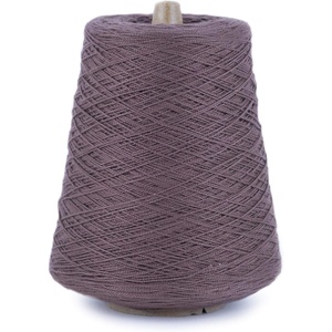 Silk City Fibers, 5/2 Perle Mercerized Cotton Yarn for Machine Knitting, Weaving and Crochet, Hemp, 1 Cone, Designer Yarn for Premium Garments, Delicate Shawls and Fingering Weight Projects(Mocha)