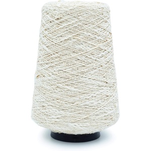 Silk City Fibers, Avanti Rayon Slub Cotton Blend Yarn for Machine Knitting, Weaving and Crochet, Sky, 1 Cone, Designer Yarn for Premium Garments, Textured Shawls and DK Weight Novelty Projects(Ivory)