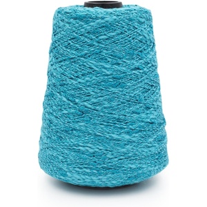 Silk City Fibers, Avanti Rayon Slub Cotton Blend Yarn for Machine Knitting, Weaving and Crochet, Sky, 1 Cone, Designer Yarn for Premium Garments, Textured Shawls and DK Weight Novelty Projects(Caribbean)