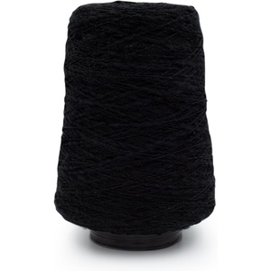 Silk City Fibers, Avanti Rayon Slub Cotton Blend Yarn for Machine Knitting, Weaving and Crochet, Sky, 1 Cone, Designer Yarn for Premium Garments, Textured Shawls and DK Weight Novelty Projects(Black)