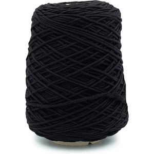 Silk City Fibers, Chunky Merino Wool Yarn for Machine Knitting, Weaving and Crochet, Nero, 1 Cone, Classic Designer Yarn for Premium Garments, Soft Scarves and Bulky Blankets(Nero)