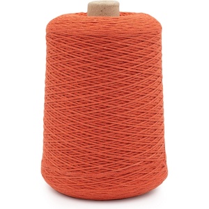 Silk City Fibers, Cotton Bambu Blended Yarn for Machine Knitting, Weaving and Crochet, Honey, 1 Cone, Designer Yarn for Premium Garments, Soft Shawls, and DK Weight Projects(Persimmon)