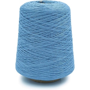 Silk City Fibers, Cotton Bambu Blended Yarn for Machine Knitting, Weaving and Crochet, Smokey Blue, 1 Cone, Designer Yarn for Premium Garments, Soft Shawls, and DK Weight Projects