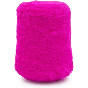 Silk City Fibers, Furry Polyamide Yarn for Machine Knitting, Weaving and Crochet, Black, 1 Cone, Designer Fur Yarn for Premium Garments, Soft Trims and Lace Weight Projects(Hot Pink)
