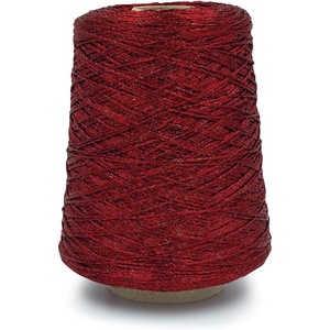 Silk City Fibers, Galaxy Metallic Yarn for Machine Knitting, Weaving and Crochet, Sapphire, 1 Cone, Designer Yarn for Premium Garments, Soft Shawls, and Fine Weight Projects(Ruby)