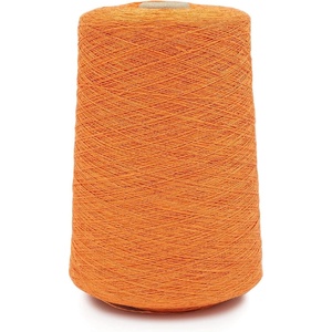 Silk City Fibers, Linen 14, 100% Fine Linen Yarn for Machine Knitting, Weaving and Crochet, Teal, 1 Cone, Designer Yarn for Premium Garments, Soft Shawls, and Lace Weight Projects(Tangerine)