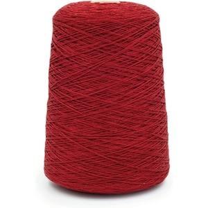 Silk City Fibers, Linen 7, 100% Fine Linen Yarn for Machine Knitting, Weaving and Crochet, Powder Blue, 1 Cone, Designer Yarn for Premium Garments, Soft Shawls, and Sport Weight Projects(Fire Red)