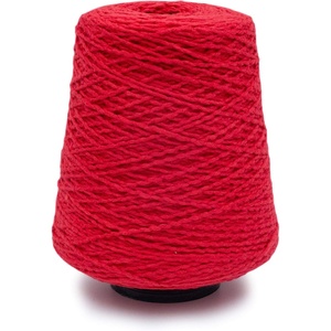 Silk City Fibers, Softball Cotton Yarn for Machine Knitting, Weaving and Crochet, Blue Bonnet, 1 Cone, Designer Yarn for Premium Garments, Soft Shawls, and Textured Blankets(Vermillion)