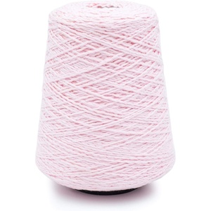 Silk City Fibers, Softball Cotton Yarn for Machine Knitting, Weaving and Crochet, Blue Bonnet, 1 Cone, Designer Yarn for Premium Garments, Soft Shawls, and Textured Blankets(Palest Pink)