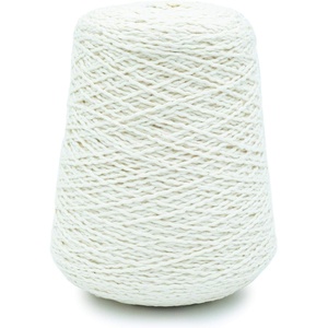 Silk City Fibers, Softball Cotton Yarn for Machine Knitting, Weaving and Crochet, Blue Bonnet, 1 Cone, Designer Yarn for Premium Garments, Soft Shawls, and Textured Blankets(Naturale)