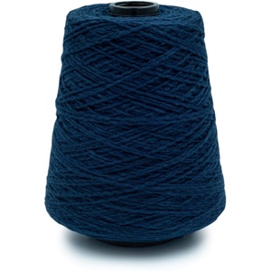Silk City Fibers, Softball Cotton Yarn for Machine Knitting, Weaving and Crochet, Blue Bonnet, 1 Cone, Designer Yarn for Premium Garments, Soft Shawls, and Textured Blankets(Mood Indigo)