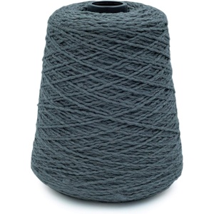 Silk City Fibers, Softball Cotton Yarn for Machine Knitting, Weaving and Crochet, Charcoal, 1 Cone, Designer Yarn for Premium Garments, Soft Shawls, and Textured Blankets