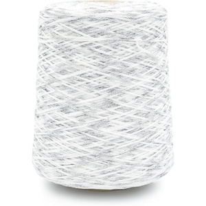 Silk City Fibers, Spotlight Cotton Blend Yarn for Machine Knitting, Weaving and Crochet, Glacier, 1 Cone, Designer Tape Yarn for Premium Garments, Metallic Accessories, and Sport Weight Projects(Glacier)