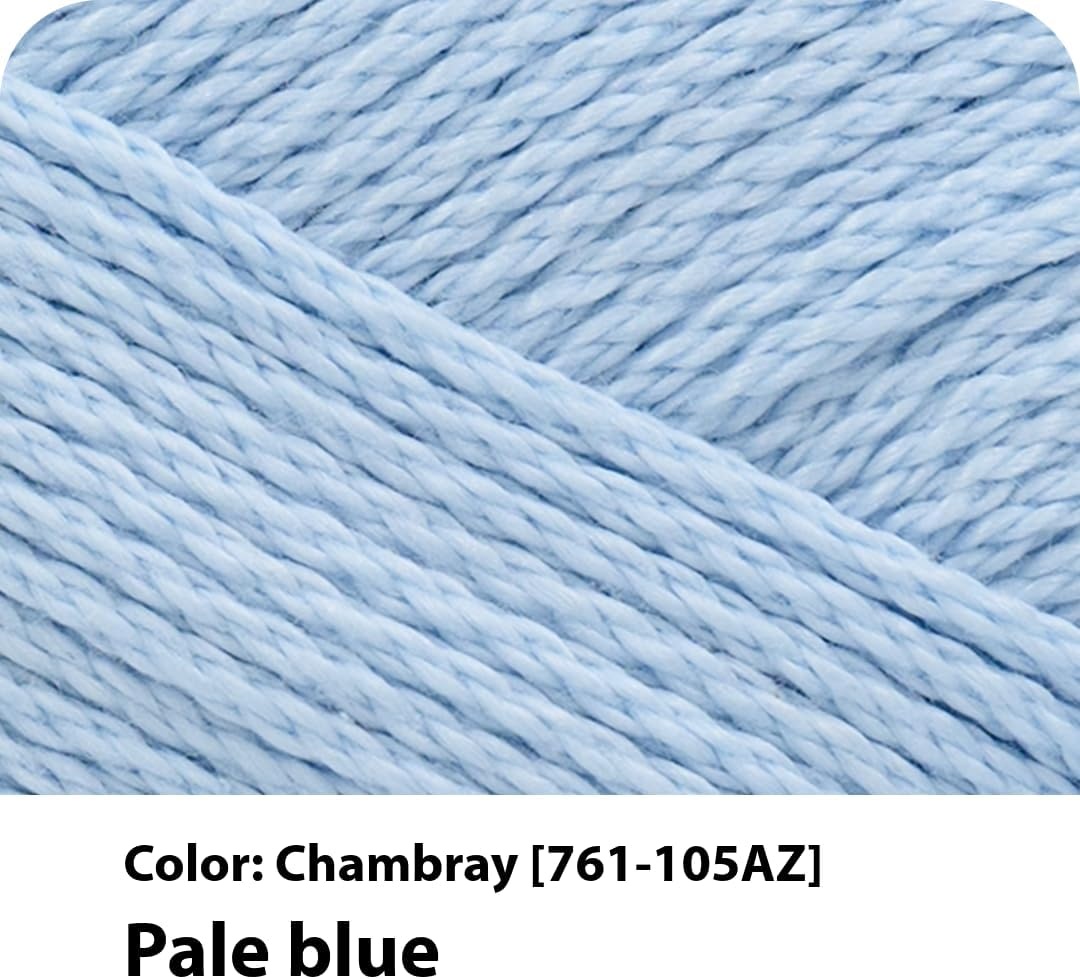 image:imageLion Brand Yarn 247 Cotton Mercerized Lightweight Yarn for Knitting Crochet and Crafts Tea Party 5 Pack Multicolor Pack of Natural Fiber for Breathable Tops Durable Bags and Dish ClothsChambray