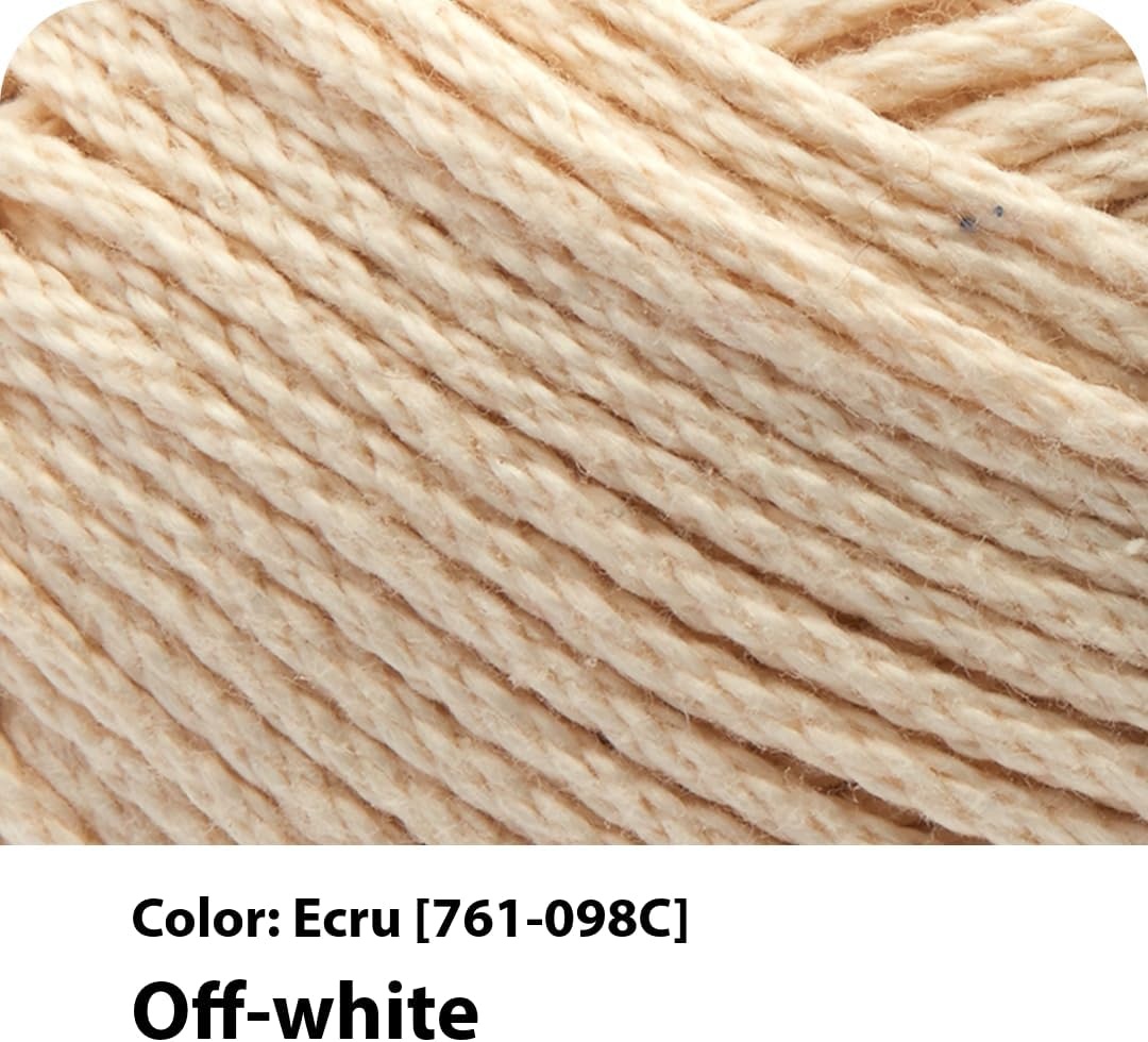 image:imageLion Brand Yarn 247 Cotton Mercerized Lightweight Yarn for Knitting Crochet and Crafts Tea Party 5 Pack Multicolor Pack of Natural Fiber for Breathable Tops Durable Bags and Dish ClothsEcru