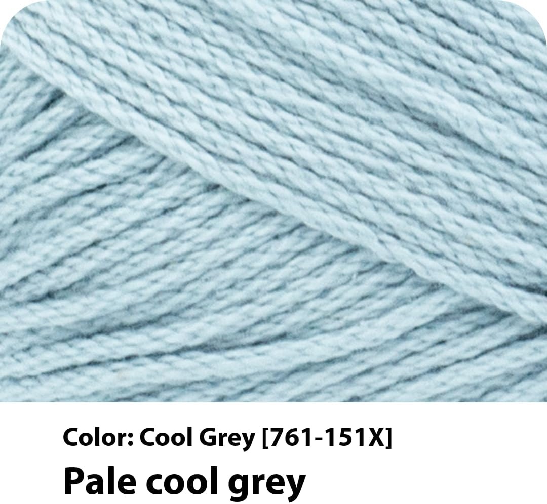image:imageLion Brand Yarn 247 Cotton Mercerized Lightweight Yarn for Knitting Crochet and Crafts Tea Party 5 Pack Multicolor Pack of Natural Fiber for Breathable Tops Durable Bags and Dish ClothsCool Grey