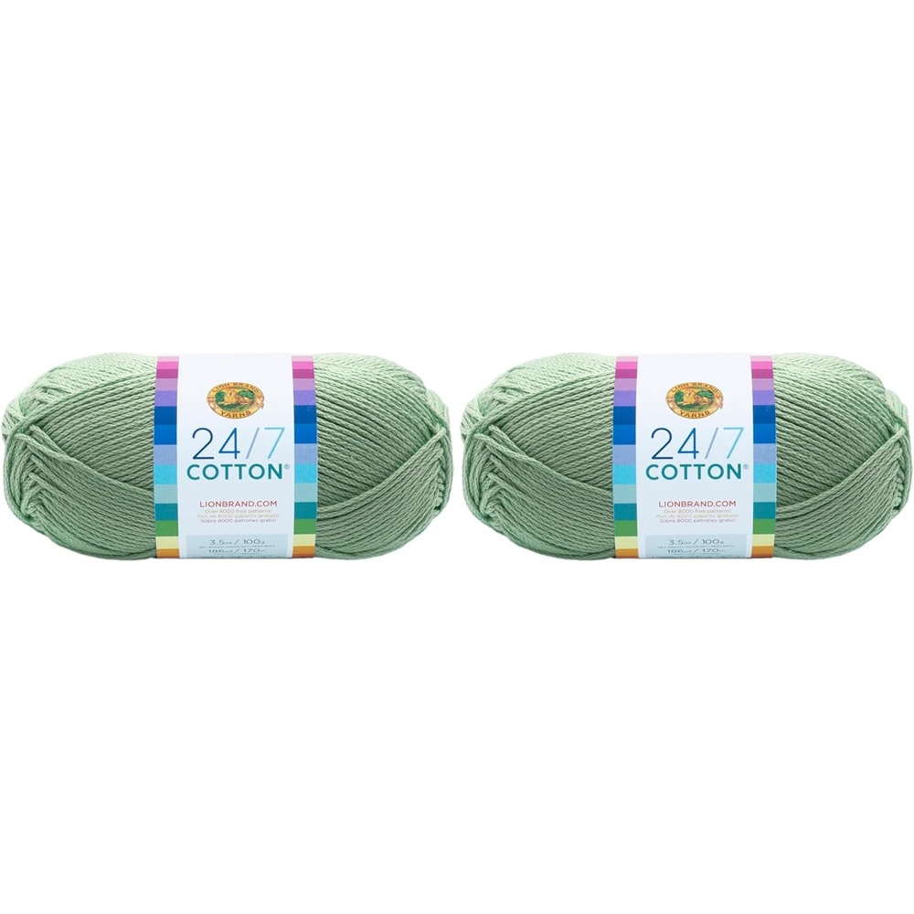 image:imageLion Brand Yarn 247 Cotton Mercerized Lightweight Yarn for Knitting Crochet and Crafts Tea Party 5 Pack Multicolor Pack of Natural Fiber for Breathable Tops Durable Bags and Dish ClothsHortel