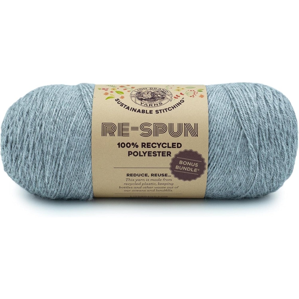 image:imageLion Brand Yarn Respun Bonus Bundle Yarn for Knitting and Crocheting 1 Pack WineSilver