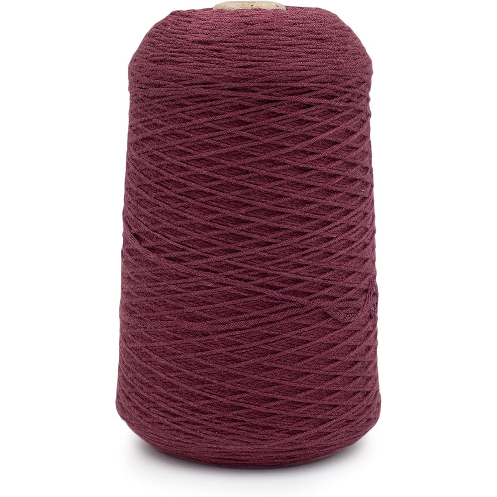 image:imageSilk City Fibers Cotton Bambu Blended Yarn for Machine Knitting Weaving and Crochet Tar 1 Cone Designer Yarn for Premium Garments Soft Shawls and DK Weight ProjectsWine