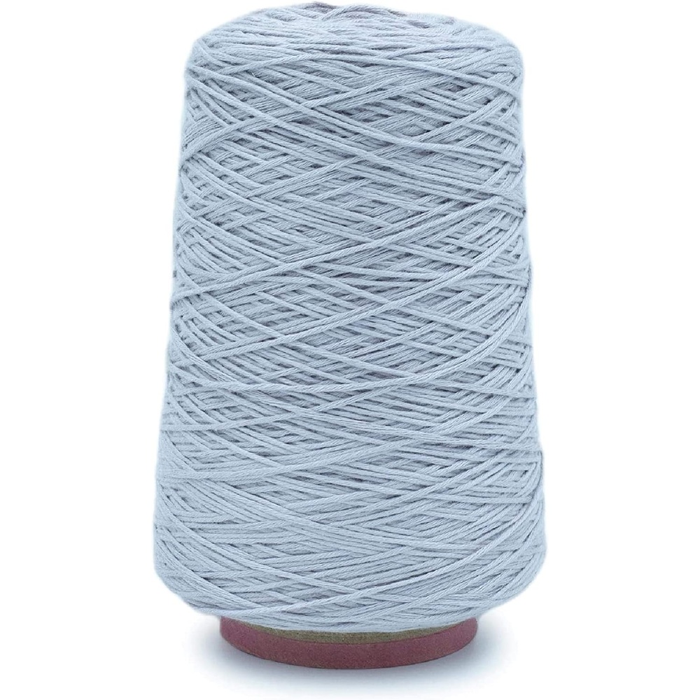 image:imageSilk City Fibers Cotton Bambu Blended Yarn for Machine Knitting Weaving and Crochet Tar 1 Cone Designer Yarn for Premium Garments Soft Shawls and DK Weight ProjectsSilver