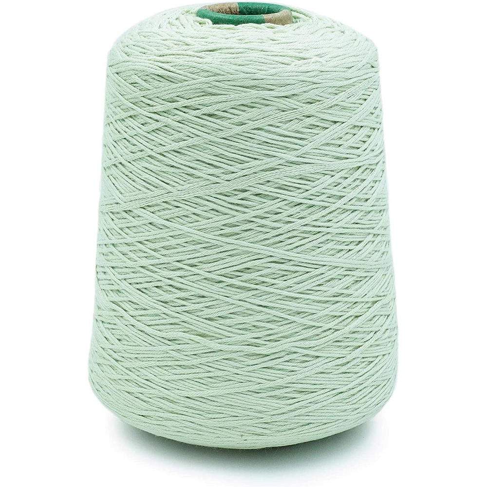 image:imageSilk City Fibers Cotton Bambu Blended Yarn for Machine Knitting Weaving and Crochet Tar 1 Cone Designer Yarn for Premium Garments Soft Shawls and DK Weight ProjectsPale Green