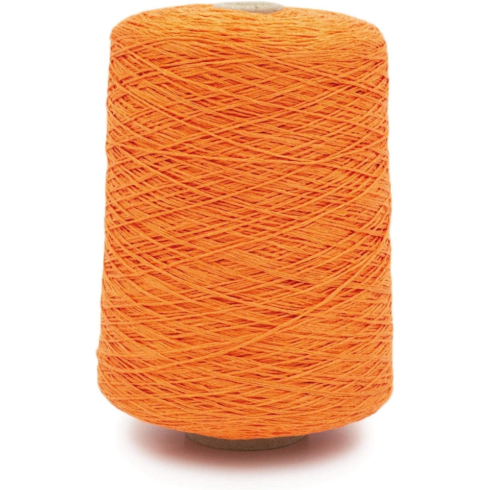 image:imageSilk City Fibers Linen 7 100 Fine Linen Yarn for Machine Knitting Weaving and Crochet Tin 1 Cone Designer Yarn for Premium Garments Soft Shawls and Sport Weight ProjectsTangerine