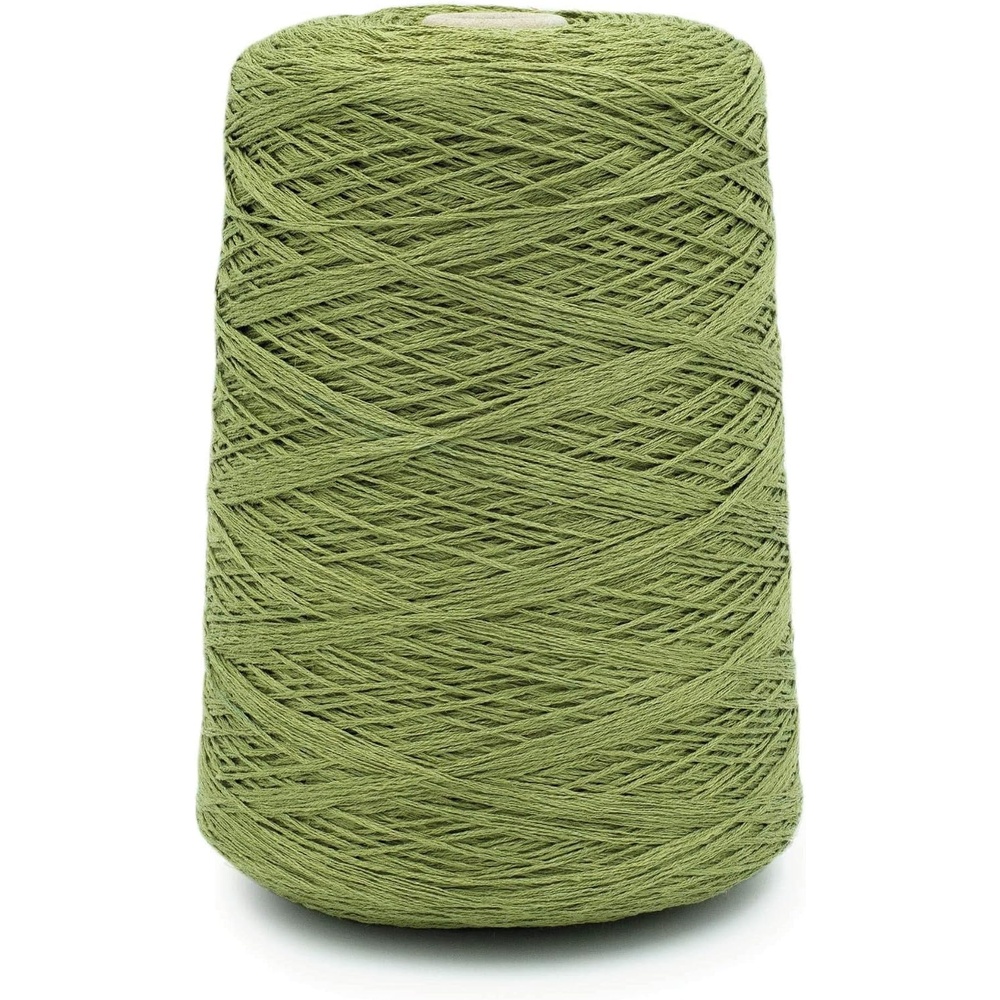 image:imageSilk City Fibers Linen 7 100 Fine Linen Yarn for Machine Knitting Weaving and Crochet Tin 1 Cone Designer Yarn for Premium Garments Soft Shawls and Sport Weight ProjectsOlive