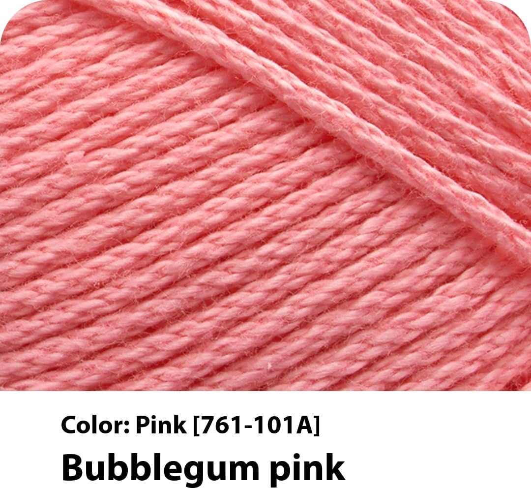 image:imageLion Brand Yarn 247 Cotton Mercerized Lightweight Yarn for Knitting Crochet and Crafts Beachcomber 5 Pack Multicolor Pack of Natural Fiber for Breathable Tops Durable Bags and Dish ClothsPink
