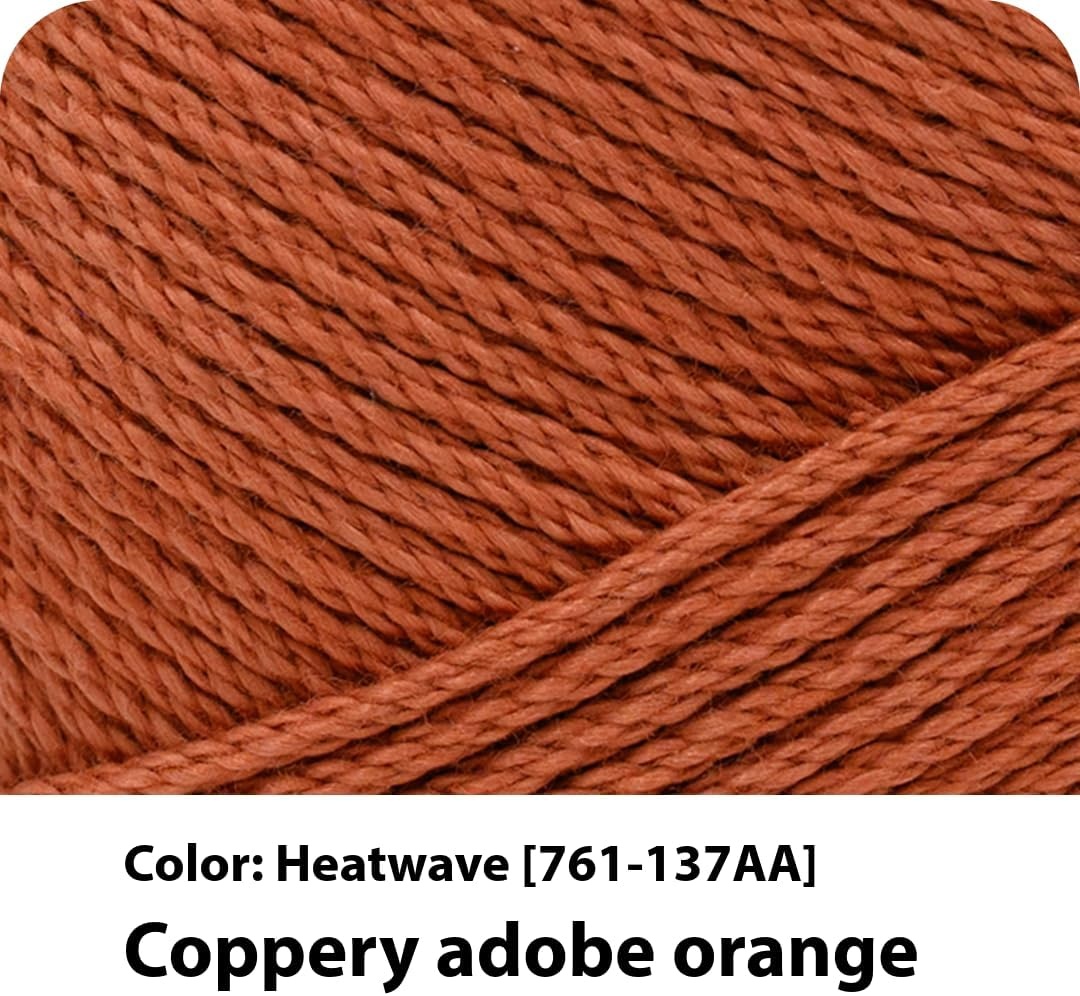 image:imageLion Brand Yarn 247 Cotton Mercerized Lightweight Yarn for Knitting Crochet and Crafts Beachcomber 5 Pack Multicolor Pack of Natural Fiber for Breathable Tops Durable Bags and Dish ClothsHeatwave
