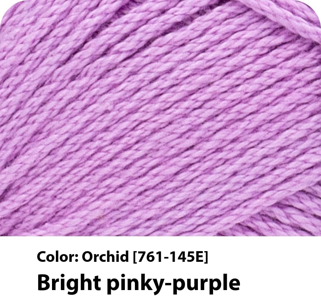 image:imageLion Brand Yarn 247 Cotton Mercerized Lightweight Yarn for Knitting Crochet and Crafts Beachcomber 5 Pack Multicolor Pack of Natural Fiber for Breathable Tops Durable Bags and Dish ClothsOrchid