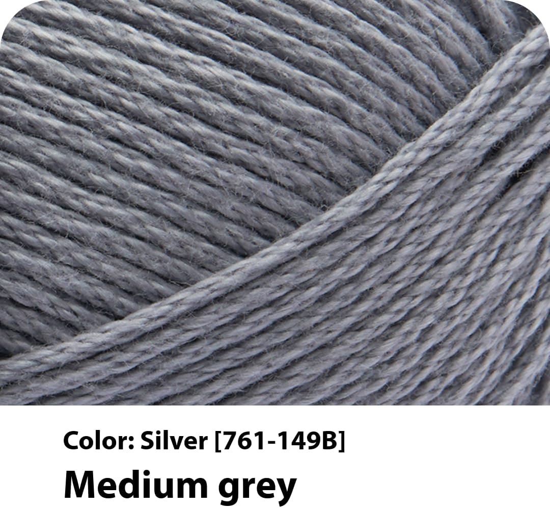 image:imageLion Brand Yarn 247 Cotton Mercerized Lightweight Yarn for Knitting Crochet and Crafts Beachcomber 5 Pack Multicolor Pack of Natural Fiber for Breathable Tops Durable Bags and Dish ClothsSilver