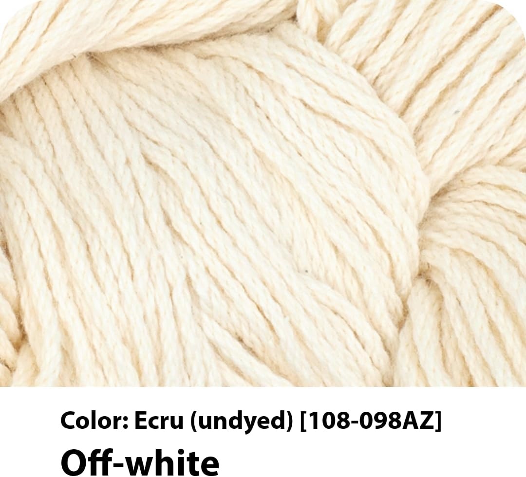 image:imageLion Brand Yarn 247 Cotton Mercerized Lightweight Yarn for Knitting Crochet and Crafts Beachcomber 5 Pack Multicolor Pack of Natural Fiber for Breathable Tops Durable Bags and Dish ClothsNatural Ecru Undyed